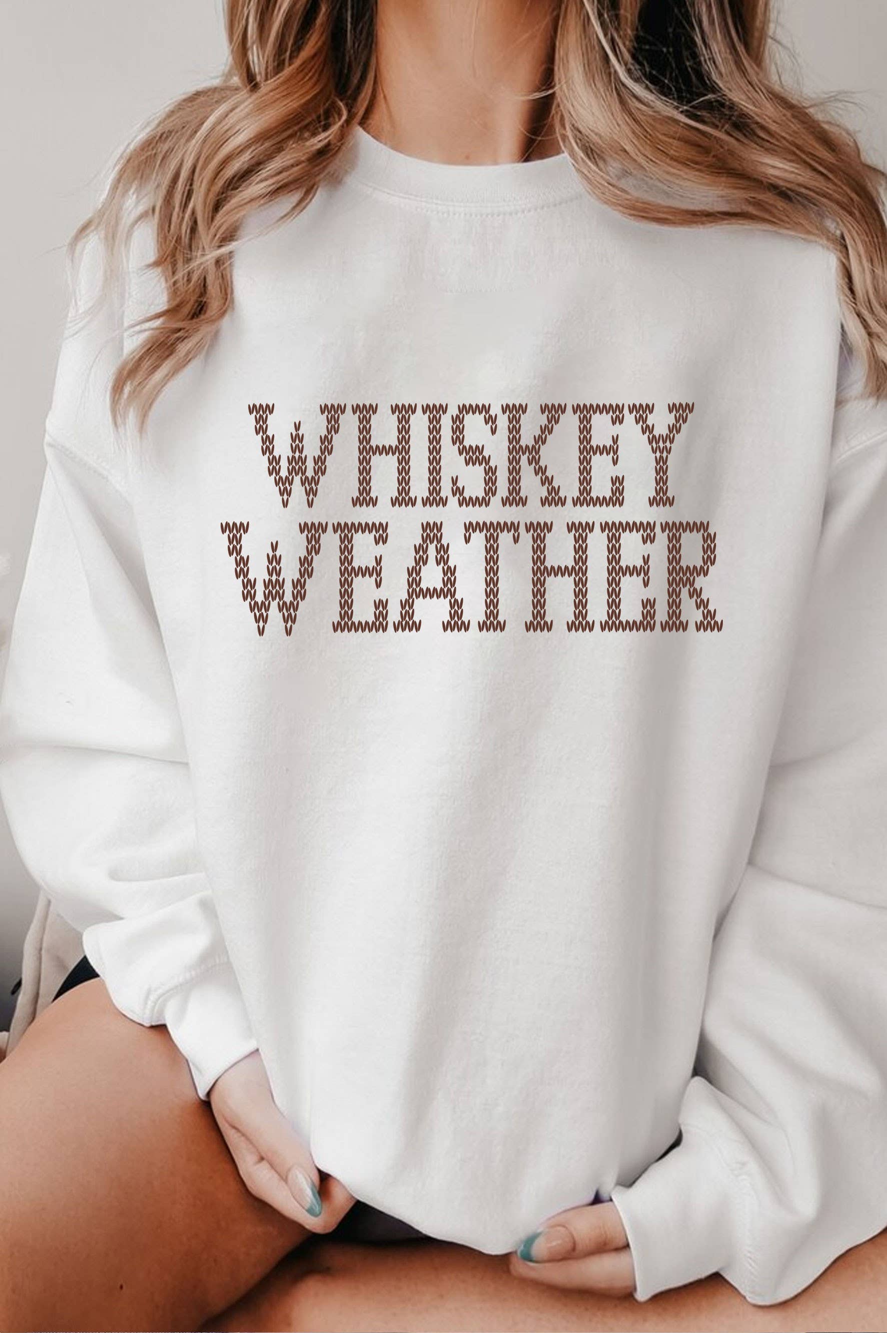 Rustee Clothing - Vente Sweat-shirt à imprimés – femme - SWEAT-SHIRTS BROSSÉS À MOTIF WHISKEY WEATHER 4