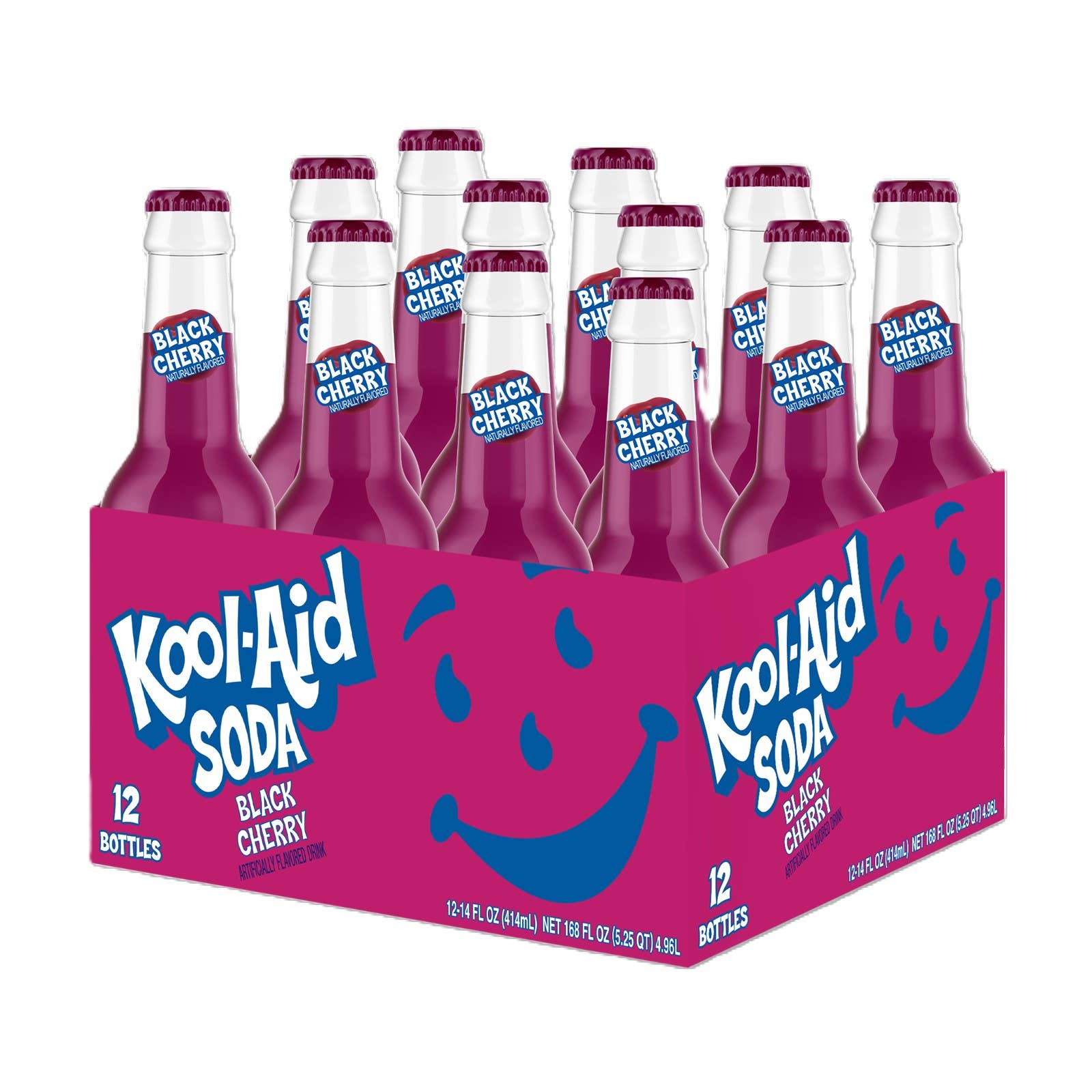 Grandpa Joe's Candy Shop - Wholesale Soda/Carbonated Drink - Kool-Aid Soda, Black Cherry 12 fl oz, 12ct Glass0