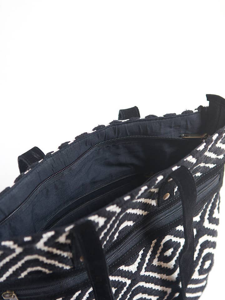 Meander Cotton Purse for wholesale by Fair Anita