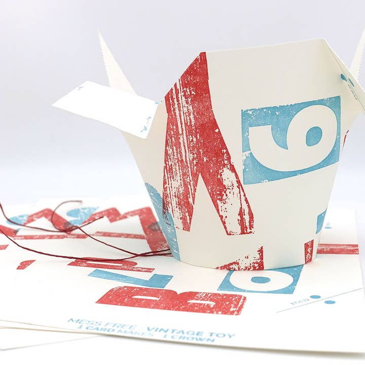 Birthday Crown (7-8-9 Print) for wholesale by Letterpress PLAY