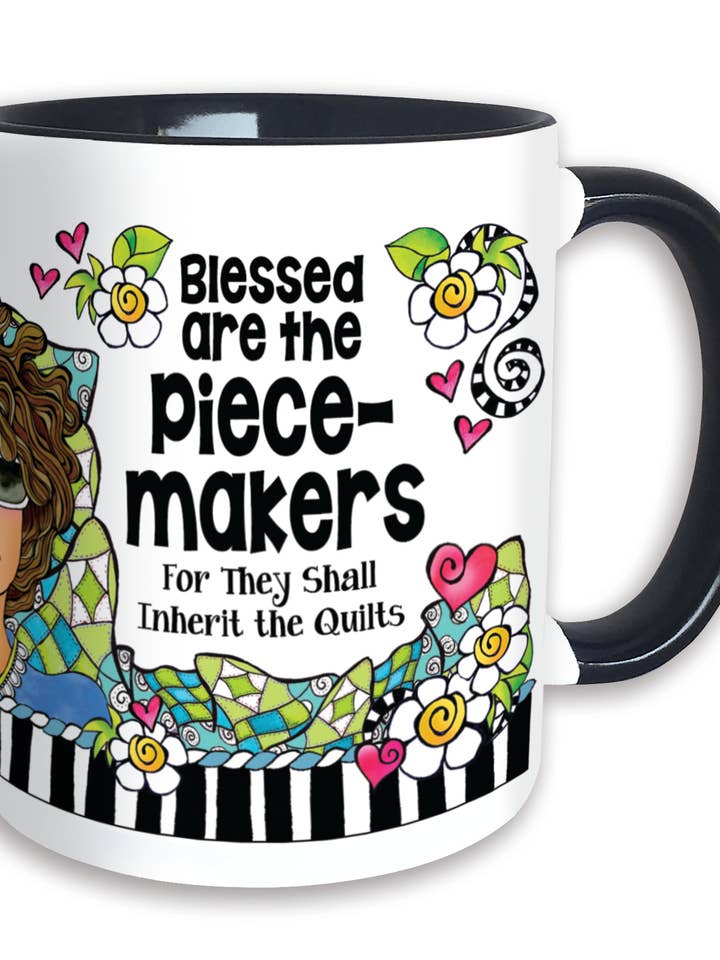 CM276-Quilt-Piecemakers färgad mugg för wholesale av Suzy Toronto Wholesale