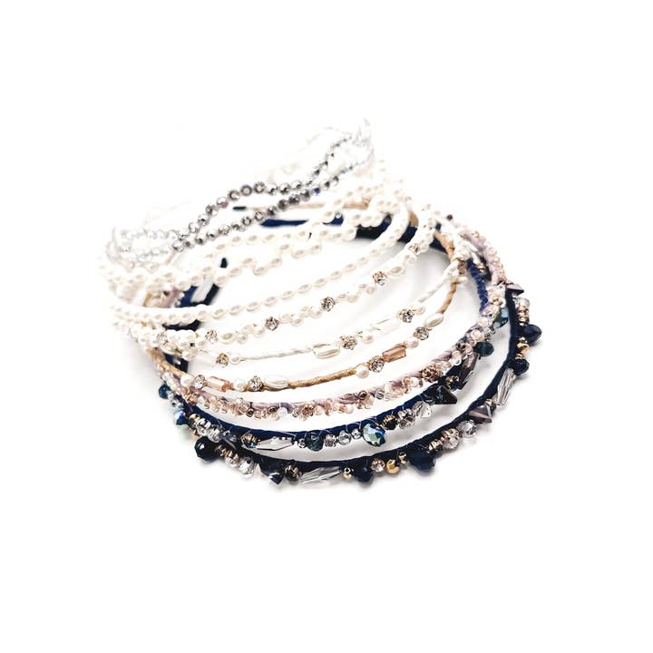 Luxury French-Inspired Handmade Crystal & Pearl Headband – Elegant Bridal Hair Accessory for Weddings | Maison Soyenne for wholesale by Shop by Alix