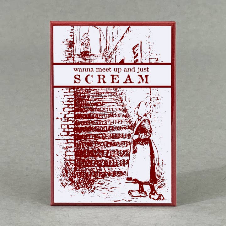 ¿Quieres quedar y simplemente gritar? | Regalo de humor negro para amigo para venta al por mayor de Rx Letterpress