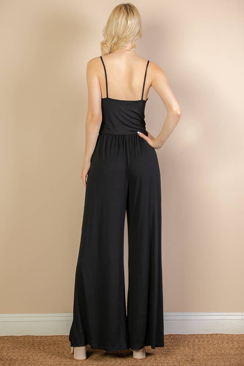 CAPELLA APPAREL - Wholesale Jumpsuit - Women's - Button Front Wide Leg Jumpsuit2