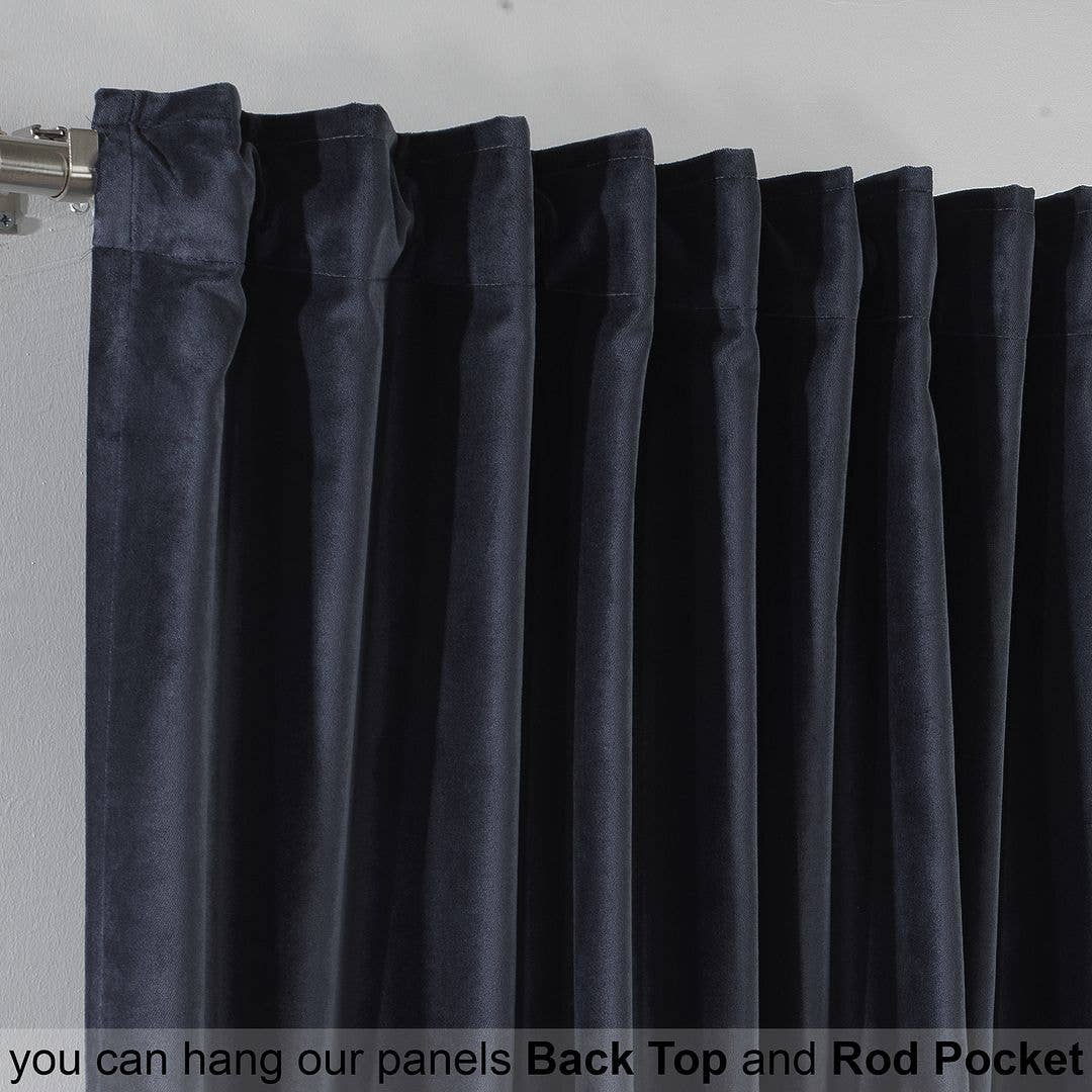 Bes Home Design – Engroshandel Gardin – 100 tommer brede og ekstra lange matterede fløjlsgardiner i specialmål38