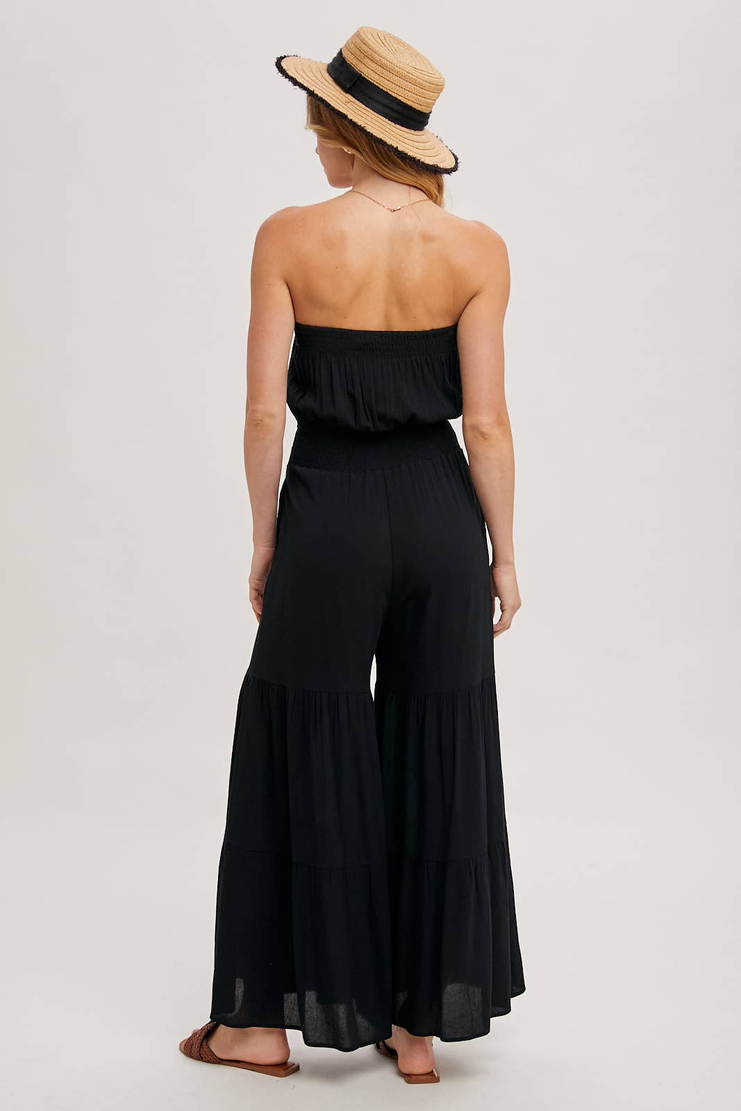 Bluivy – Engroshandel Jumpsuit - Dame – Smocket, lagdelt buksedragt med brede ben13