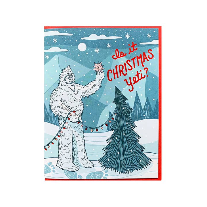 Christmas Yeti Card for wholesale by Noteworthy Paper & Press