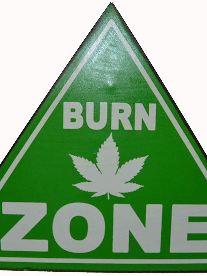Burn Zone Sign for wholesale by White Elephant