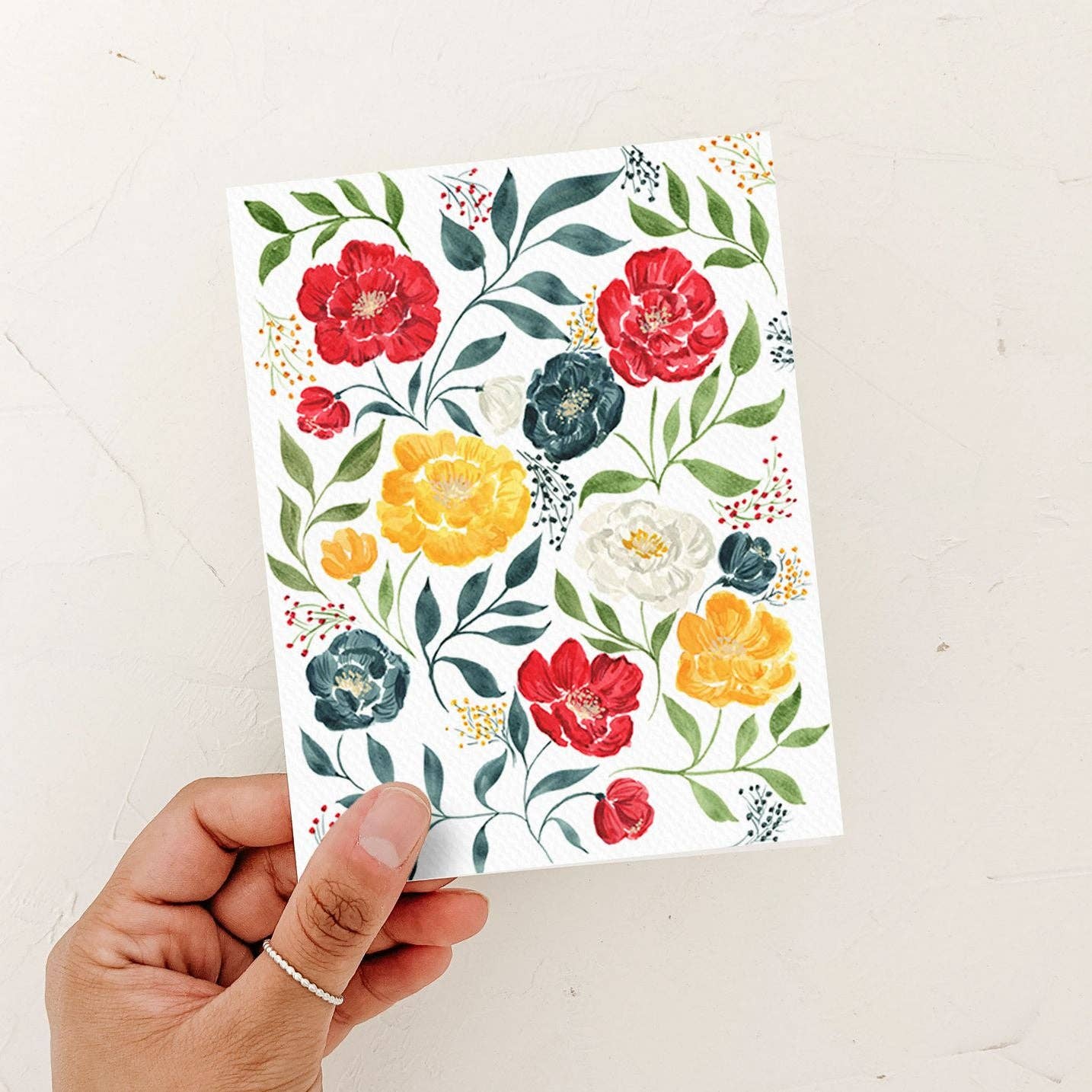 Almeida Illustrations - Wholesale Everyday Greeting Card - Color Pop Florals Card | Everyday Card4