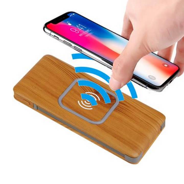 LUXETECH - Wholesale Portable charger - Wireless Power Bank Bamboo7