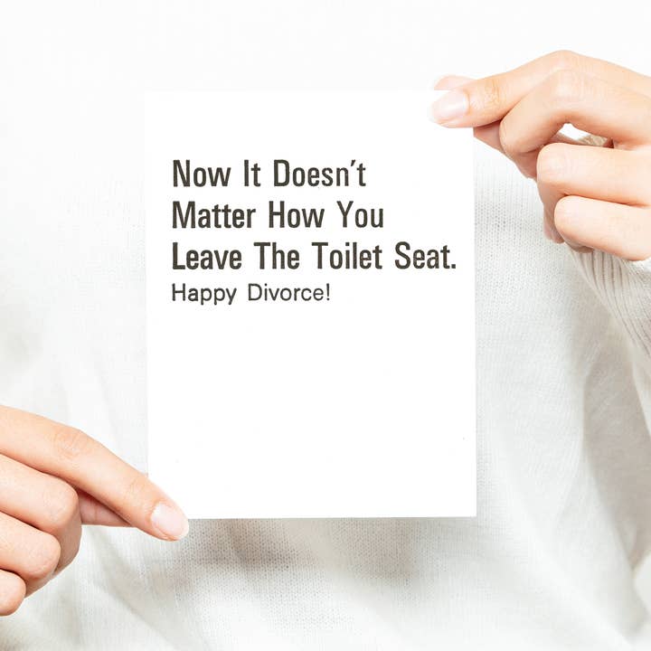 Maintenant, il n'a pas d'importance comment vous quittez la carte de siège de toilette pour la vente par Black River Letterpress & Paper Co.