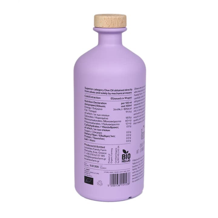 Hellenic Farms - Wholesale Olive Oil - Levantes Flavour Organic Extra Virgin Olive Oil 750mL