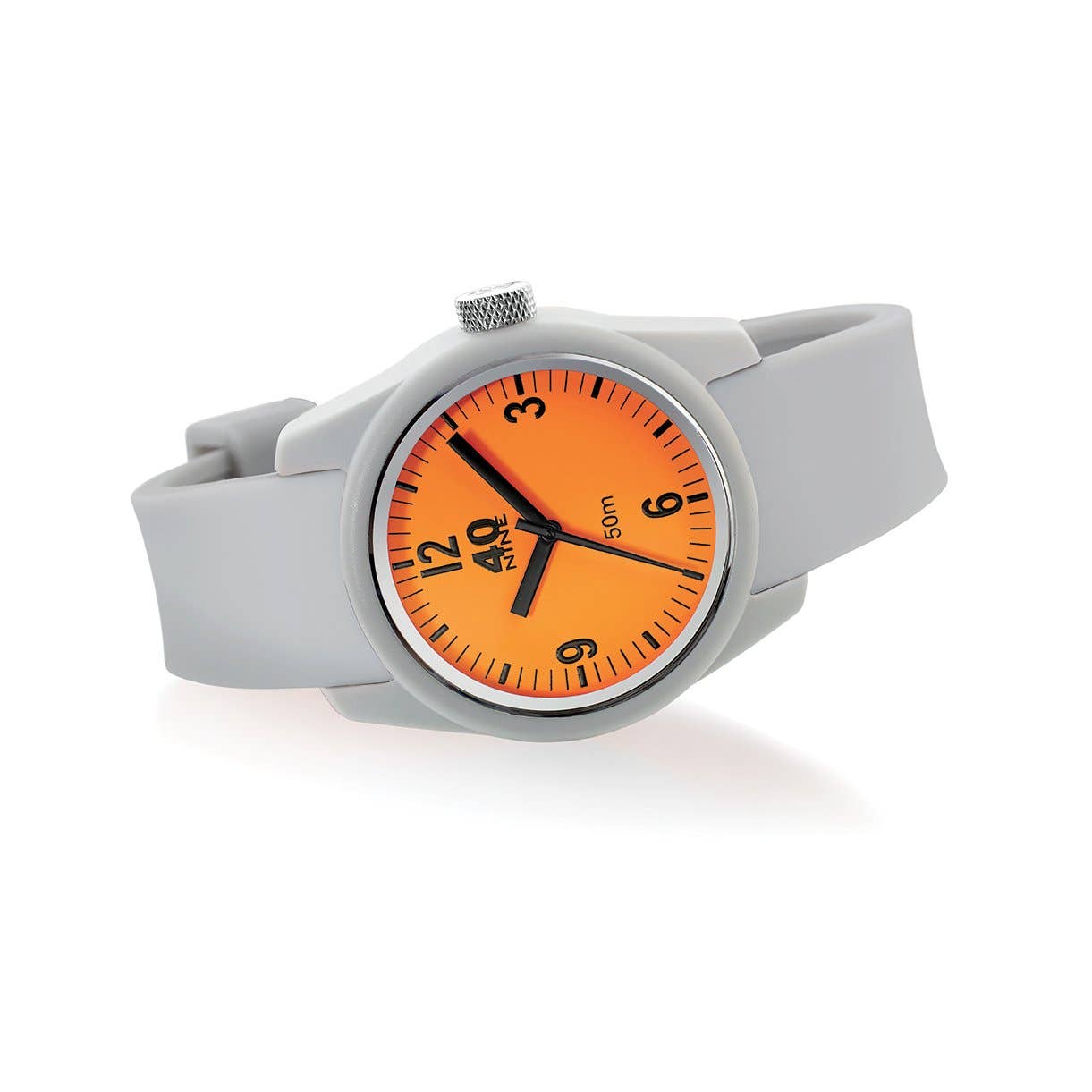 40Nine - Wholesale Polshorloge - Dames - Basic 40N2.3.6L 35 mm dameshorloge - oranje wijzerplaat - grijs