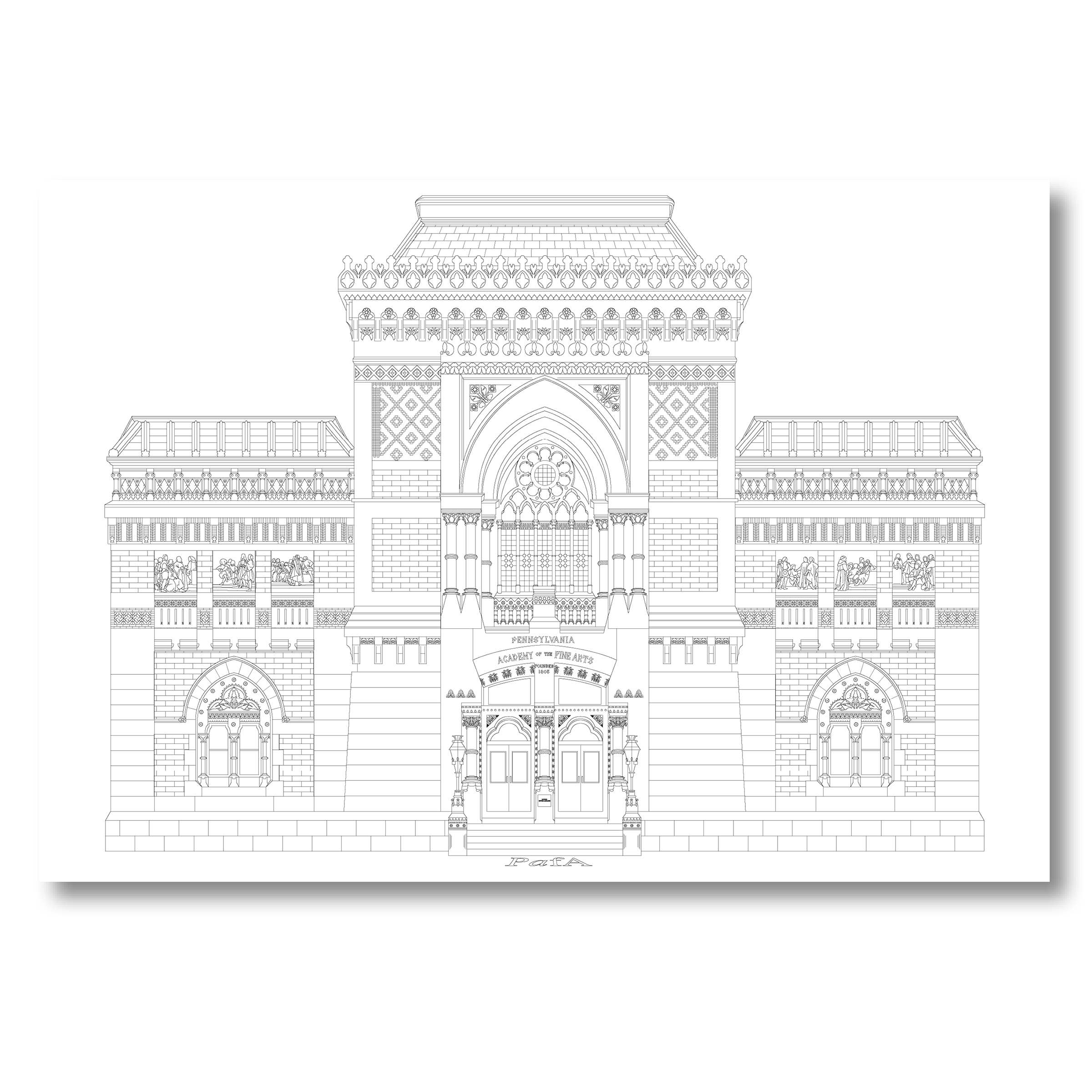 Color Our Town - Vente Livre de coloriage – adulte - Guide de coloriage Color Historic Philadelphia5