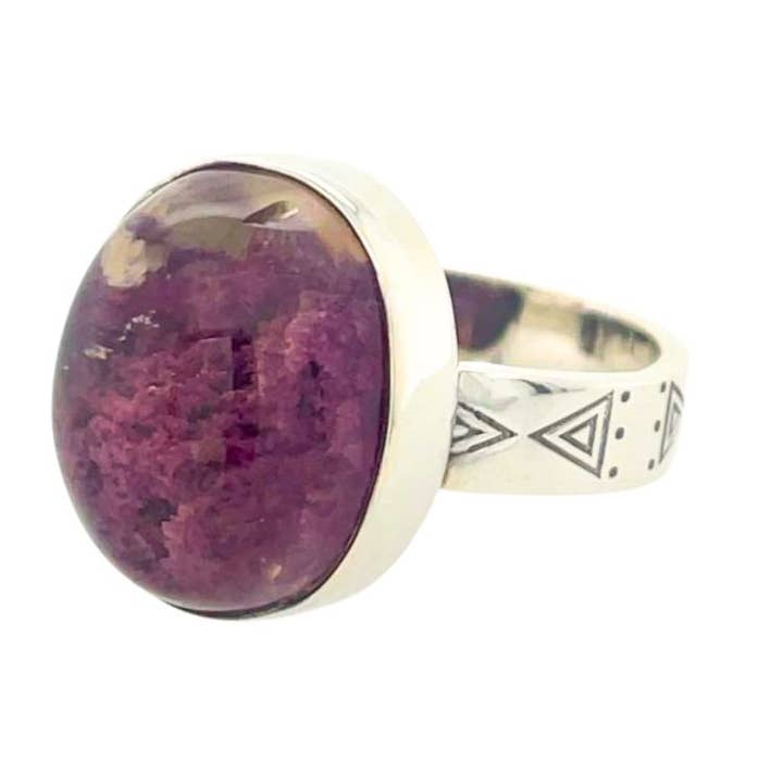 Lodolite Shaman's Dream Stone Purple Tribe Ring for wholesale by Esprit Creations