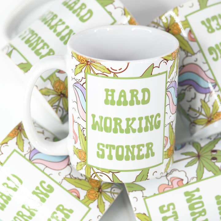 Mugsby - Wholesale Coffee Mug - Hard Working Stoner Funny Ceramic Mug