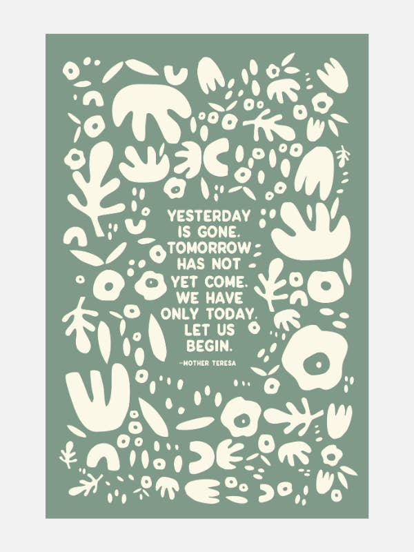 yesterday is gone sage | 12 x 18 print for wholesale by Ramble & Company