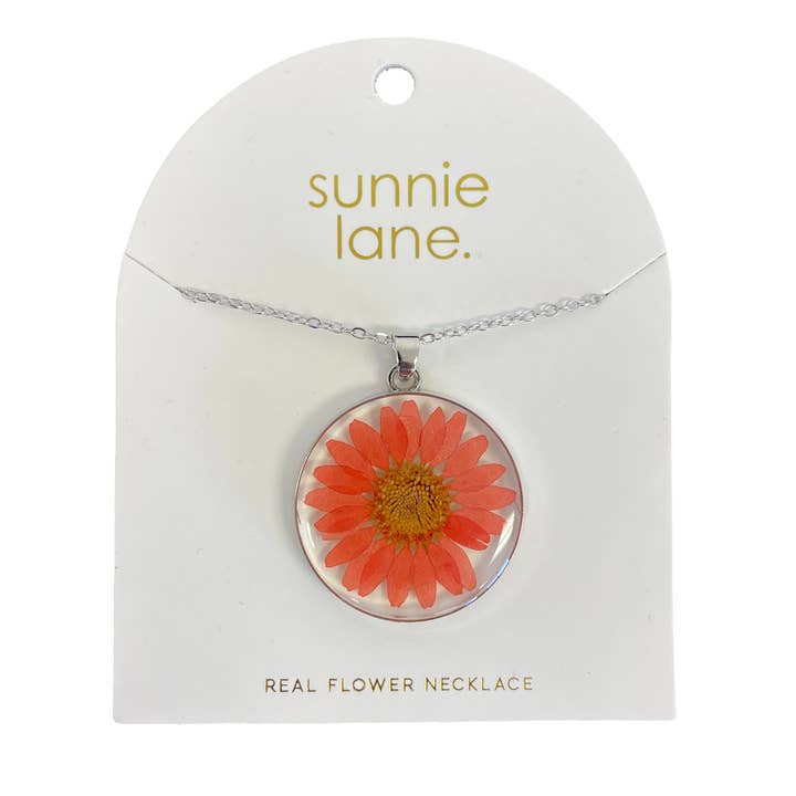 Sunnie Lane - Wholesale Pendant/Charm Necklace - Pressed Flower Necklace - Made With Real Flowers