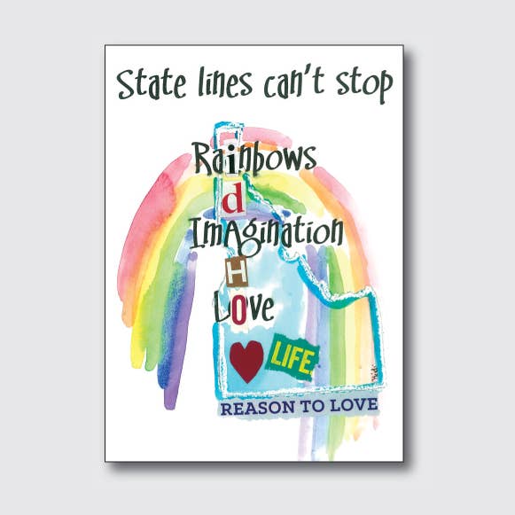 Idaho Regnbue for engroshandel hos Chique Lixo Greeting Cards
