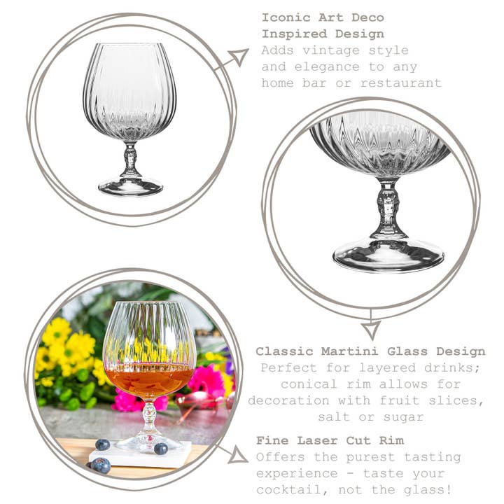 Rinkit Ltd - Venta al por mayor Copas de cóctel/licor - Copa de brandy Bormioli Rocco America '20s - 650 ml3