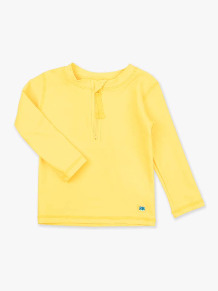 Boys Neon Yellow Long Sleeve Zipper Rash Guard
for wholesale by RuffleButts + RuggedButts