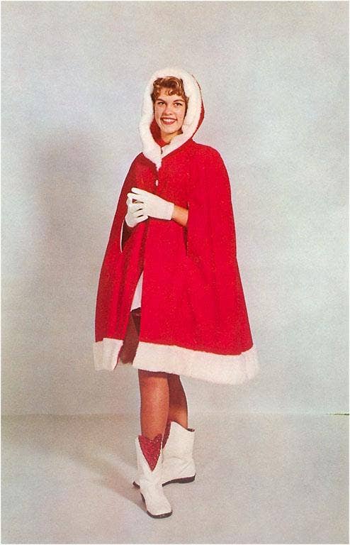 Found Image Press - Vendita all'ingrosso Calamite - Magnete NP-457 Donna con Mantello di Babbo Natale0