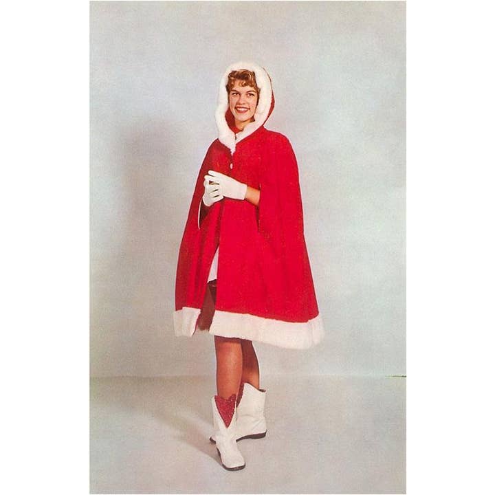 Found Image Press - Vendita all'ingrosso Calamite - Magnete NP-457 Donna con Mantello di Babbo Natale