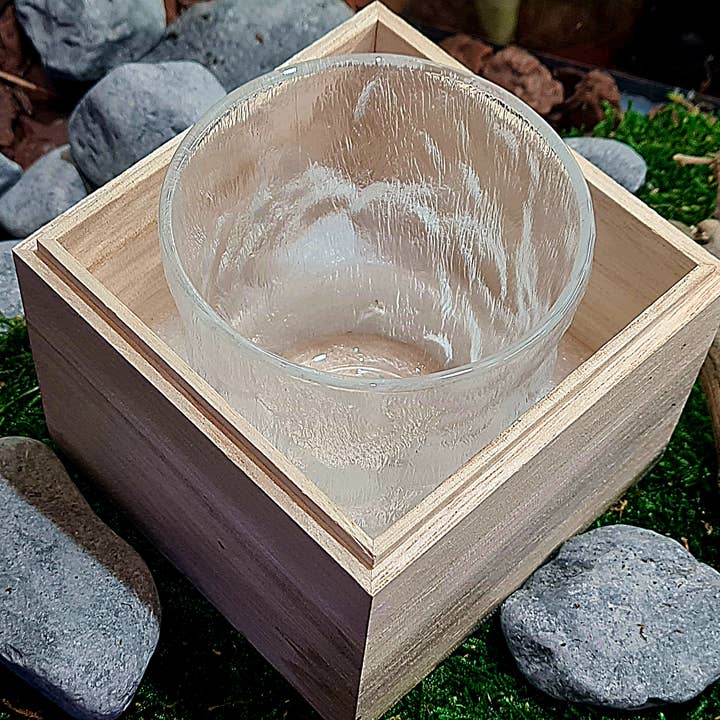 Sostraw & SmartThings - Wholesale Cocktail/Liquor Glass - Japanese Glass - Gift Box + Granite Ice Cubes + Coaster |3298