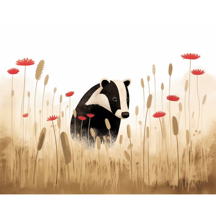 Blaireau pour la vente par Paper Lion Art