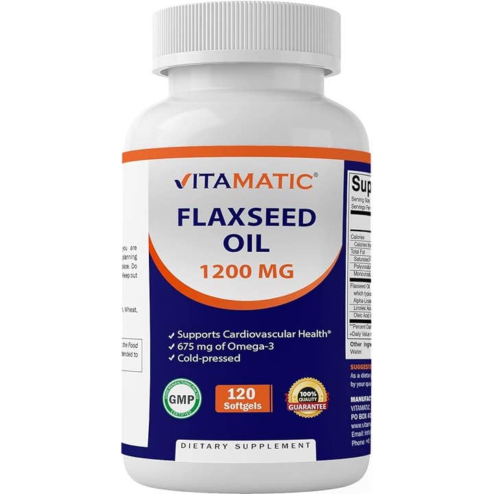 Vitamatic Flaxseed Oil 1200mg |120 Softgels for wholesale by Vitamatic