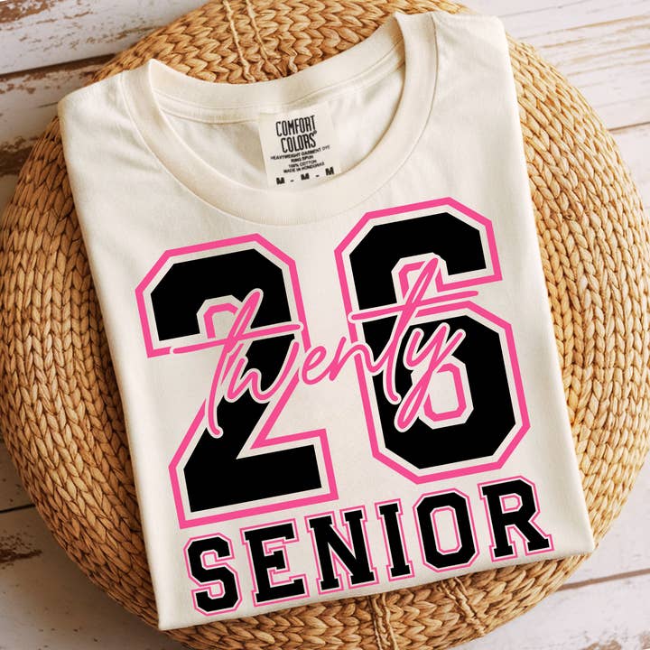 PINK 2026 SENIOR DTF TRANSFER for wholesale by Remi Lee Transfers