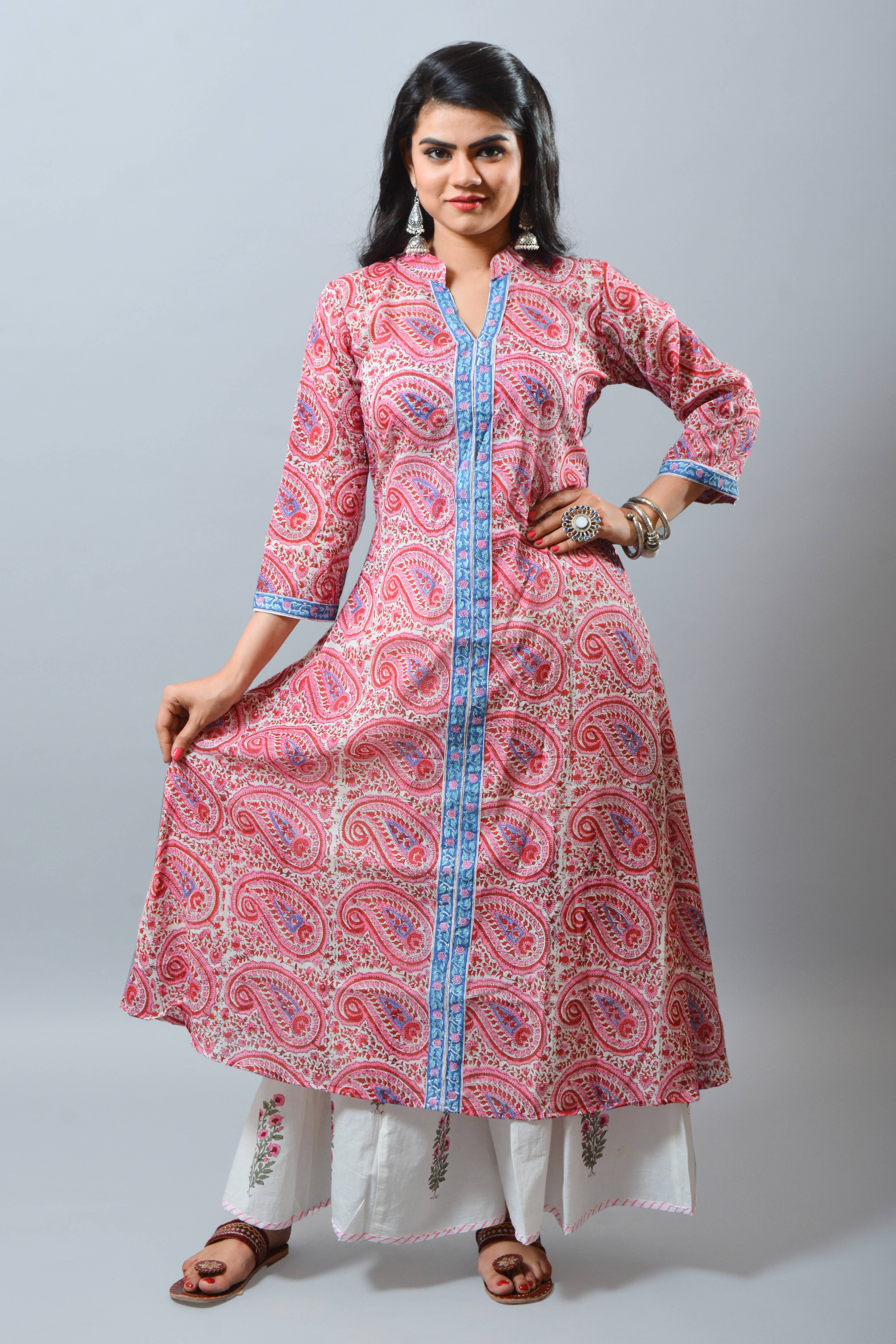 Meghcraft – wholesale Tunika - Dam – Kvinnors indiska bomullsklänning kurta tunika kvinnor-kurti topp12