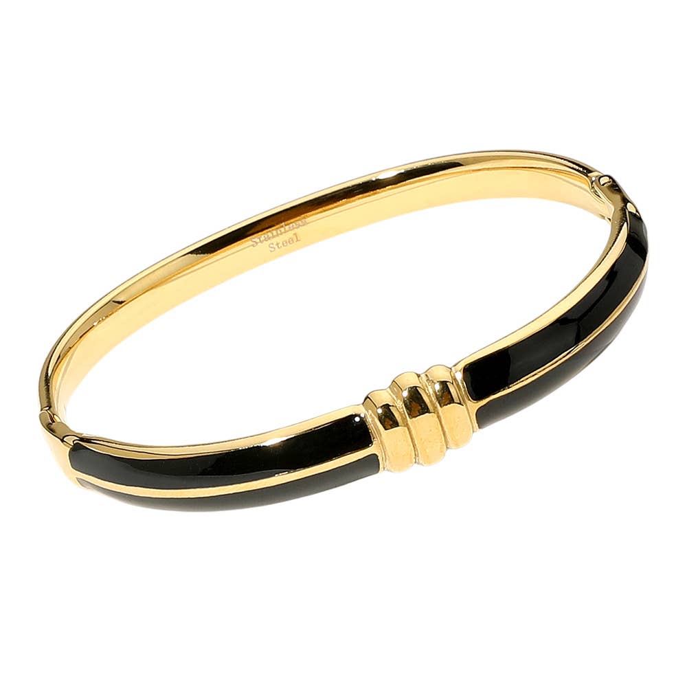 Sensibling Corp. - Wholesale Bangle Bracelet - Stainless Steel Enamel Hinged Bangle Bracelet2