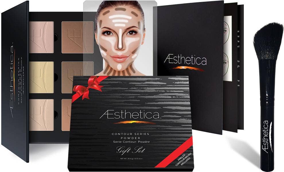 Aesthetica - Wholesale Makeup Highlighter - Aesthetica Powder Contour Kit with Brush3