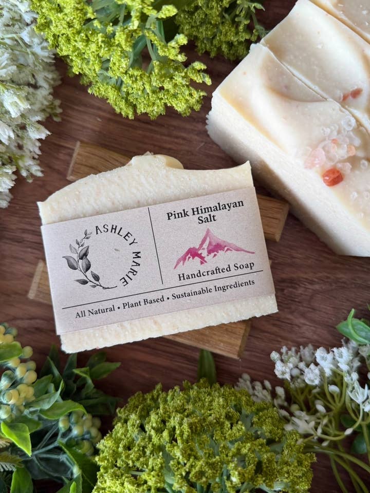 Roze Himalayazout Zeep Bar | Exfoliërende Handgemaakte Ambachtelijke voor wholesale door Ashley Marie Soap