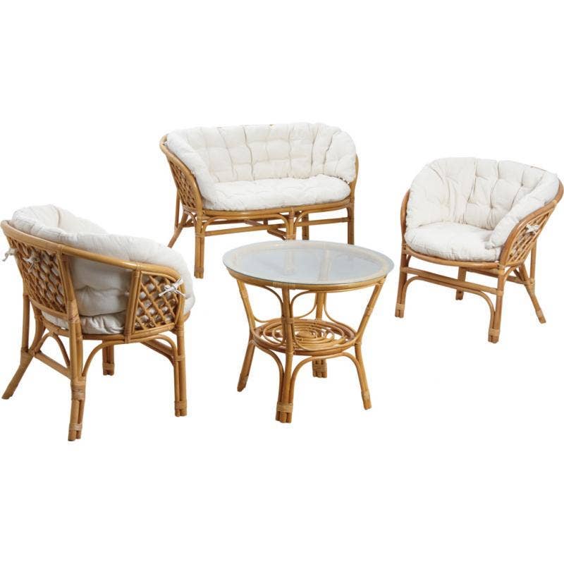Aubry Gaspard - Wholesale Patio Set - Bahamas rattan lounge0