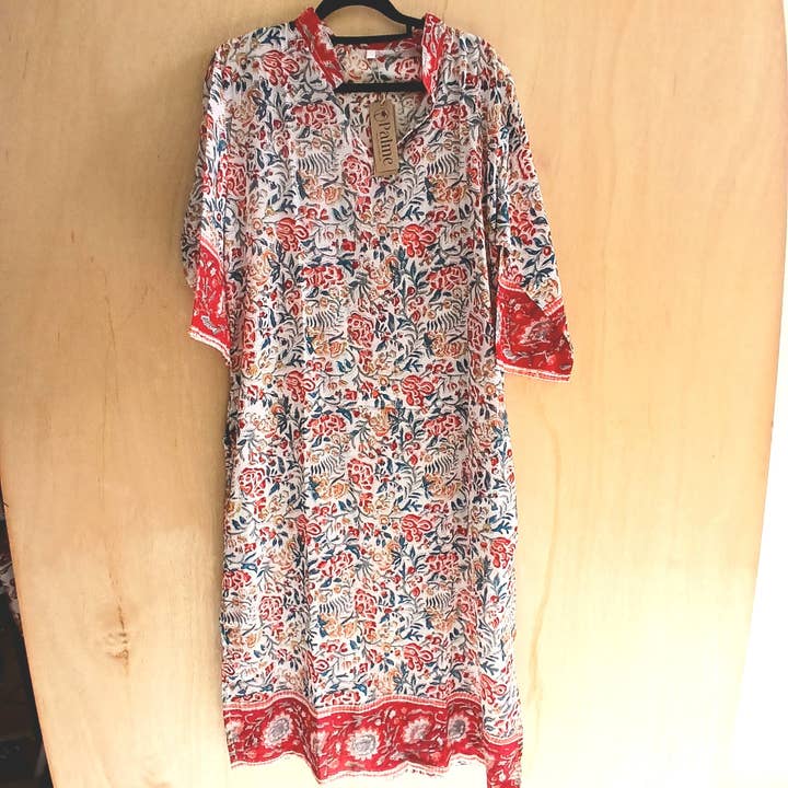 Long Printed Cotton Tunic 67207 for wholesale by Cinnamon Creations