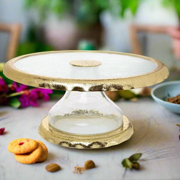 CLASSIC TOUCH DECOR INC. - Wholesale Cake Stand - Glass Cake Stand with Gold Border