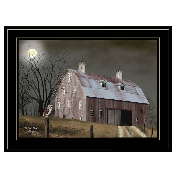 "Midnight Moon" by Billy Jacobs Black Framed Wall Art for wholesale by Trendy Decor 4U