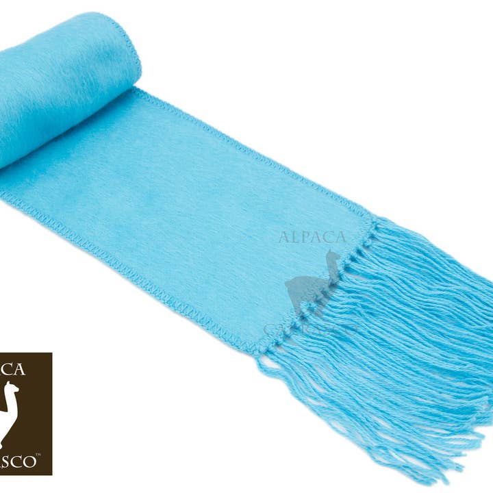 AndeanArt - Wholesale Scarf - Women's - Narrow Alpaca Scarf with Alpaca Figure Label / Tag - Alpaca6