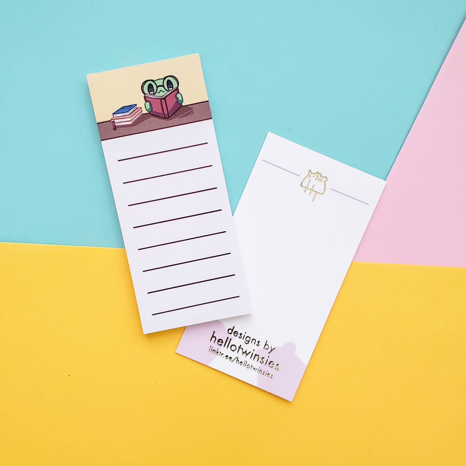 HelloTwinsies - Wholesale Kladblok - Diverse slanke memoblokken met kikkerthema5