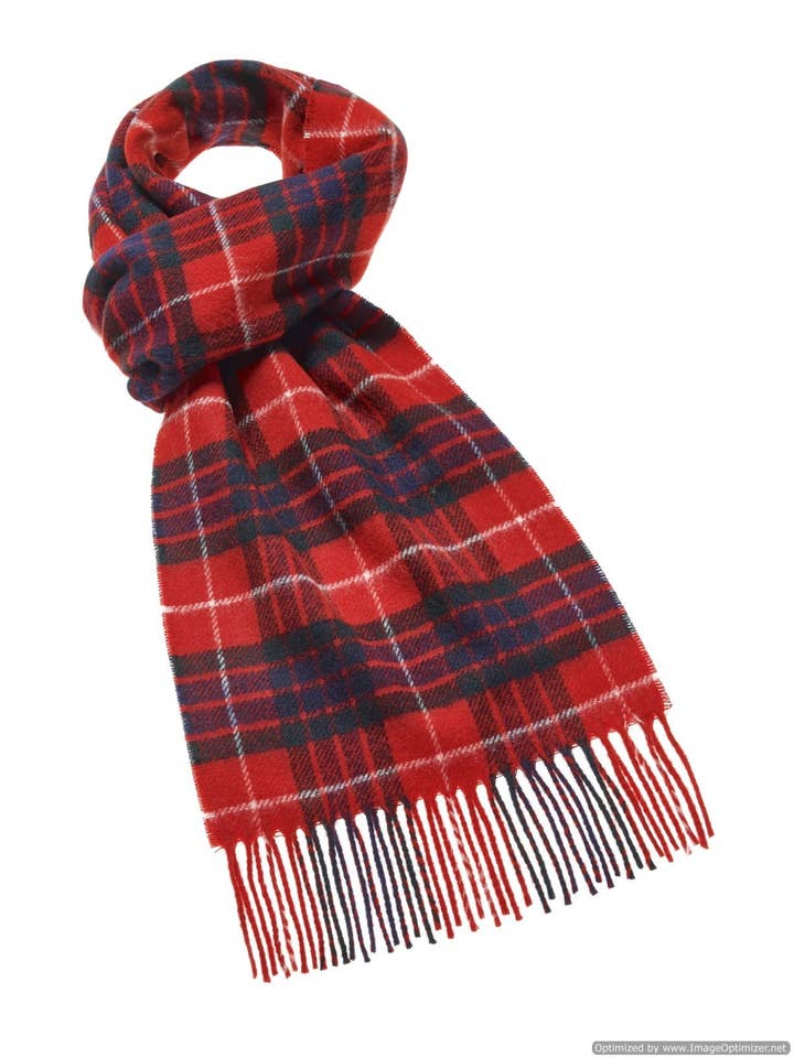 Écharpe Fraser rouge tartan pour la vente par Bronte Moon