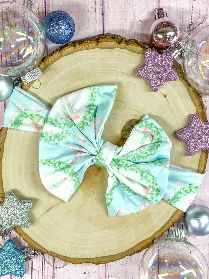 Nutcracker Print Bow Headband: Christmas 2025 for wholesale by The Hair Bow Company