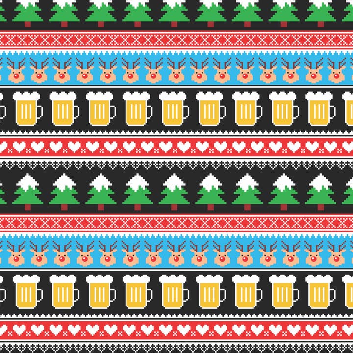 Stesha Party - Wholesale Flat Wrap - Ugly Sweater Christmas Gift Wrapping Paper