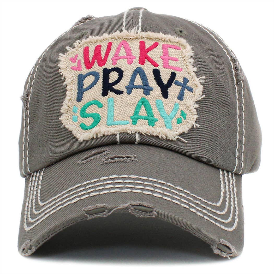 Your Fashion Wholesale - Wholesale Baseball Cap - Women's - Wake Pray Slay Hat2