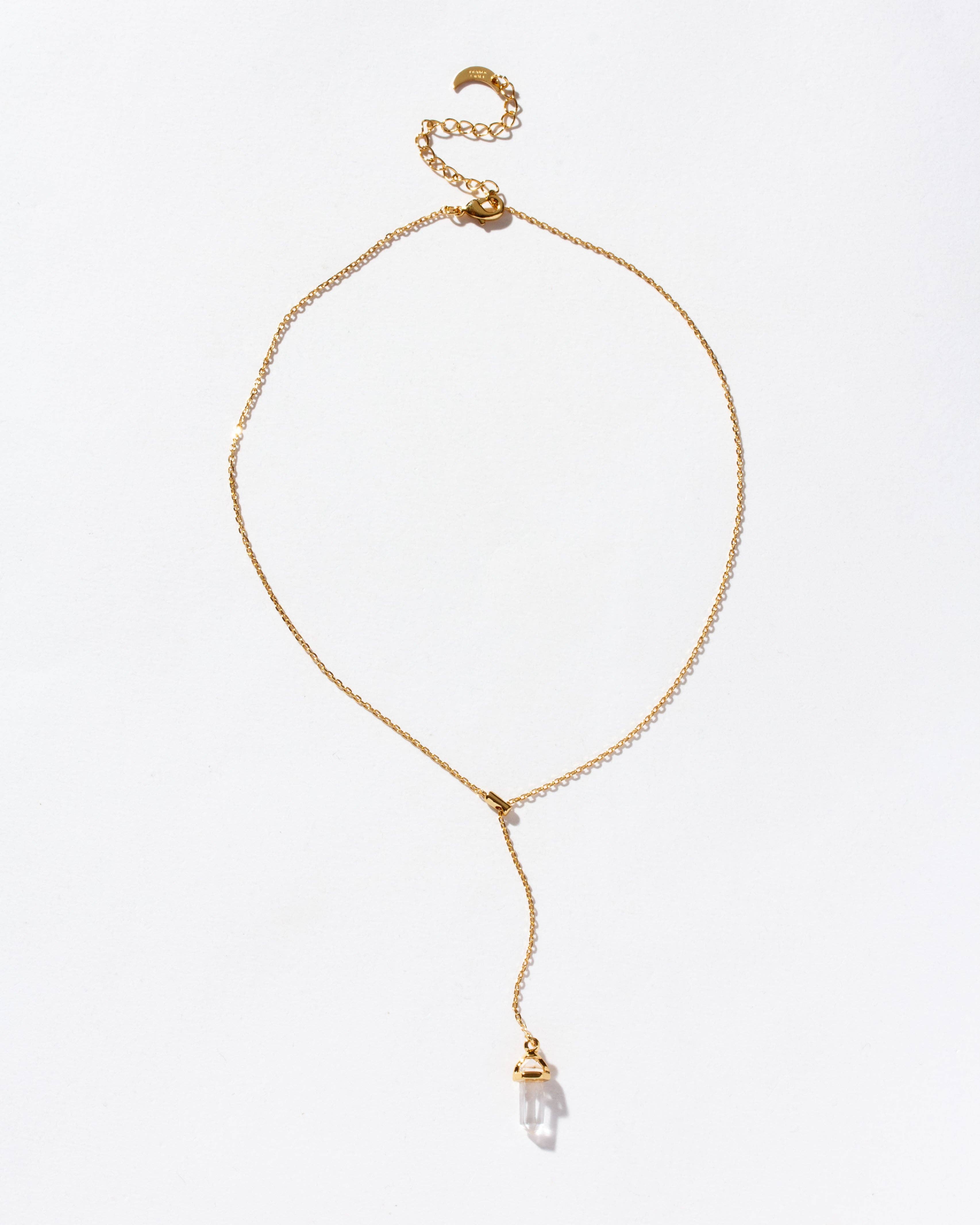 Luna Norte - Vente Sautoir et collier en Y - Prism Point Lariat - Quartz transparent2