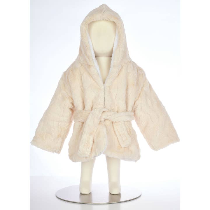 Robe com capuz creme por atacado de Iscream