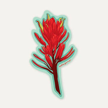 Indian Paintbrush Sticker for wholesale by Katie Cooney | Artist