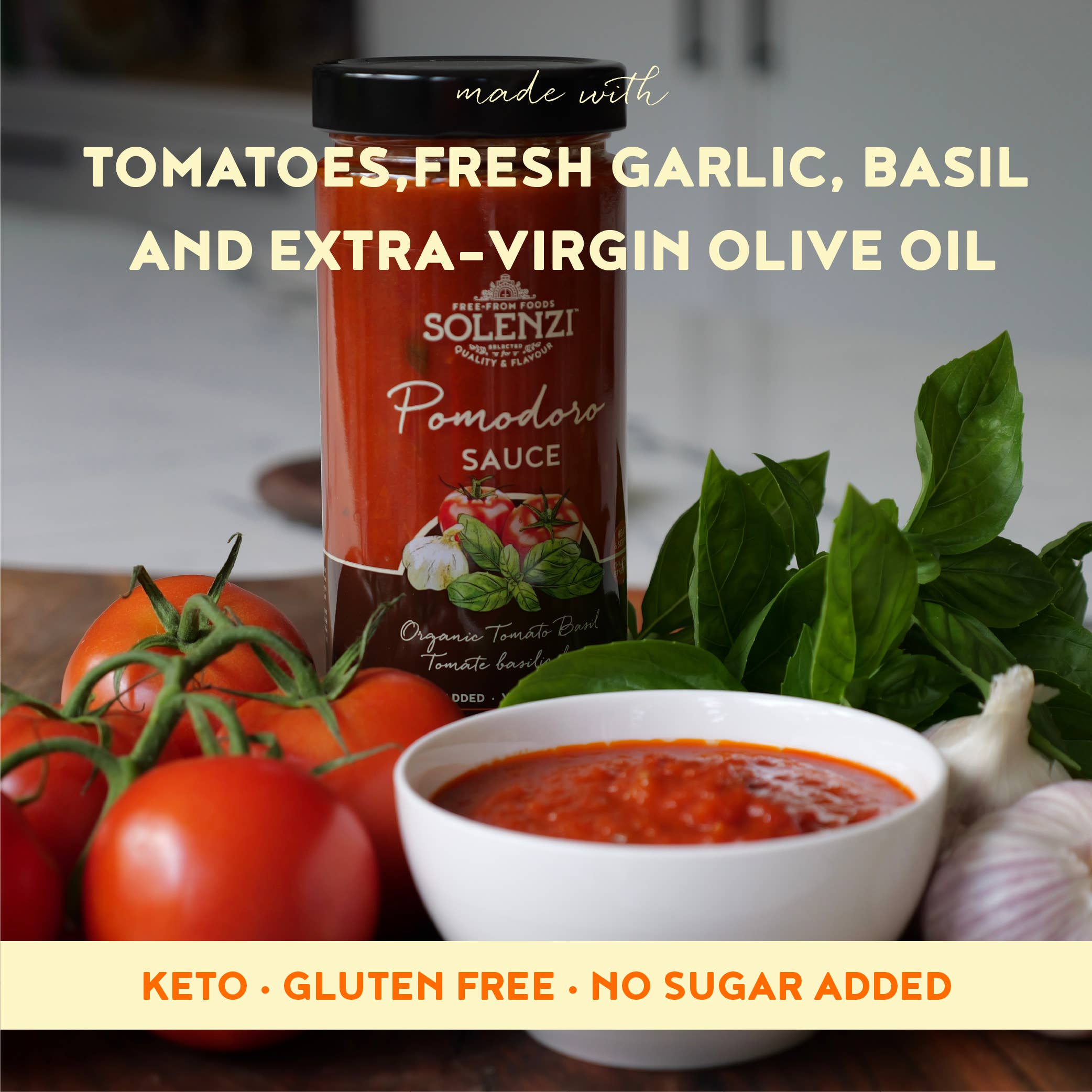 SOLENZI - Wholesale Pasta Sauce - MARINARA Tomato Basil Sauce 480ml1