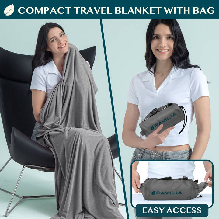 Pavilia - Wholesale Travel Blanket - Compact Travel Blanket with Bag29